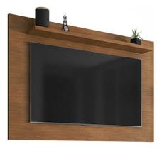 Painel Suspenso Aéreo Embutido de Parede Sala De Estar Smart Tv 50 Safira 1,35m Casa D - Cedro