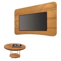 Painel Suspenso Armony Cinamomo Com Mesa De Centro Sky Cinamomo - Hb Móveis Painel Suspenso Armony Cinamomo Com Mesa De Centro Sky Cinamomo - Hb Móveis