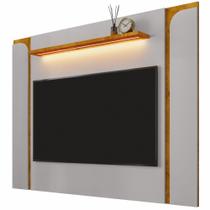 Painel Suspenso Bechara Maresias para TV de 75 polegadas com LED largura de 180 cm OFF White Naturale