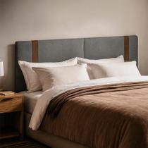 Painel Suspenso Cabeceira Dobrável Pietro Para Cama Box King SIze 195cm Boucle