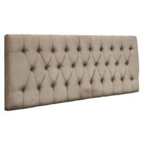 Painel Suspenso Cabeceira Dubai 1,28m Para Cama Viúva Solteirão Suede Bege - Aurora Line