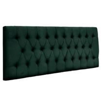 Painel Suspenso Cabeceira Dubai 1,28m Para Cama Viúva Solteirão Suede Verde - Aurora Line