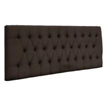 Painel Suspenso Cabeceira Dubai 1,38m Para Cama Casal Suede Marrom - Aurora Line