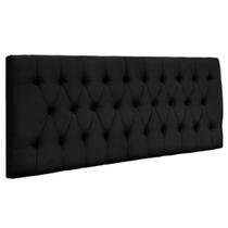 Painel Suspenso Cabeceira Dubai 1,58m Para Cama Queen Size Suede Preto - Aurora Line