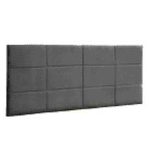 Painel Suspenso Cabeceira Luna 1,28m Para Cama Viúva Solteirão Suede Cinza - Aurora Line