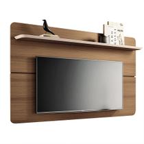 Painel Suspenso Curv 1.8 TV até 70 Polegadas Sala Estar Castanho/OffWhite G26 - Hb Móveis