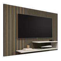 Painel Suspenso de Parede para sala com prateleiras design moderno MDF para tv até 50 polegadas Veneza