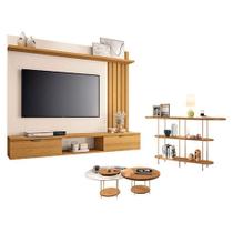 Painel Suspenso Lets Cinamomo Off White Com Kit Mesa De Centro Sky E Aparador Infinity Cinamomo - Hb Móveis Painel Suspenso Lets Cinamomo Off White Com Kit Mesa De Centro Sky E Aparador Infinity Cinamomo - Hb Móveis