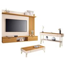 Painel Suspenso Lets Cinamomo Off White com Mesa de Centro Cadenza e Aparador Vivant Off White Cinamomo - HB Móveis Painel Suspenso Lets Cinamomo Off White com Mesa de Centro Cadenza e Aparador Vivant Off White Cinamomo - HB Móveis