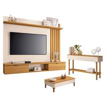 Painel Suspenso Lets Cinamomo Off White com Mesa de Centro Liz e Aparador Fiero Off White Cinamomo - HB Móveis Painel Suspenso Lets Cinamomo Off White com Mesa de Centro Liz e Aparador Fiero Off White Cinamomo - HB Móveis