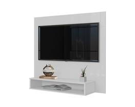 Painel suspenso milão para tv até 32 branco c/ nicho funcional moderno Painel suspenso milão para tv até 32 branco c/ nicho funcional moderno