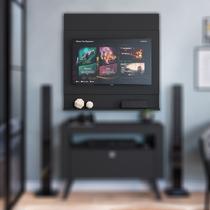 Painel Suspenso Para Tv Até 36 Polegadas Home Theater Sala de Estar 1 Prateleira Ontario Preto