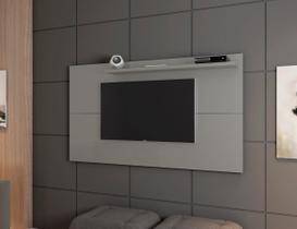 Painel Suspenso Para TV Até 50 polegadas 01 Prateleira Superior Ambiente Sala Recepção Quarto - Chanel Titanium
