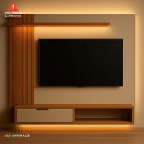 Painel Suspenso para TV até 65” Berlim - Peternella Móveis Painel Suspenso para TV até 65” Berlim - Peternella Móveis
