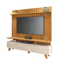 Painel Suspenso Ripado Link 2.0 C/ Rack Bancada Essenza 2.0 Sala Estar Quarto TV Até 70 Polegadas 3 Portas Basculantes 1 Prateleira Pés De Madeira Mac Painel Suspenso Ripado Link 2.0 C/ Rack Bancada Essenza 2.0 Sala Estar Quarto TV Até 70 Polegadas 3 Portas Basculantes 1 Prateleira Pés De Madeira Mac