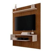 Painel Suspenso Sonora Tv 55" Off Whi/freijó Ripado - Móveis Arapongas - A Móveis Arapongas