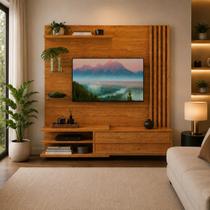 Painel Suspenso Sublime p/ TV 60 Polegadas Moderno Ripado