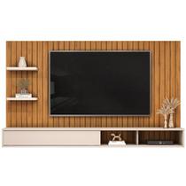 Painel Suspenso Tv 60 Pol 179 cm Friz Freijó Off White Dj Moveis