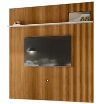 Painel Suspenso Tv 75 Pol 245x238 cm Guapore Cinamomo Off White MADETEC
