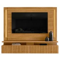 Painel Suspenso TV 75 Polegadas Gaia Cumaru Madetec Painel Suspenso TV 75 Polegadas Gaia Cumaru Madetec