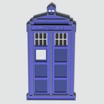 Painel Tardis Doctor Who Camadas Mdf Cores 3d 44cm Q3d0002 - TALHARTE