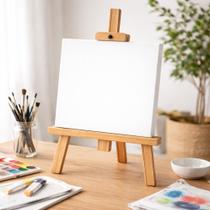 Painel Tela para Pintura 20x20 Canvas Artístico Profissional Branco Alta Qualidade Ideal para Acrílica e Óleo Pronto para Uso