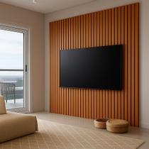 Painel Televisão Sala Moderna De Apartamento Moderno Ripado Painel Televisão Sala Moderna De Apartamento Moderno Ripado
