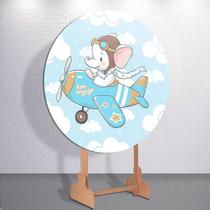 Painel Tema Elefantinho Cute Coloridas Grande e Mini Redondoda Estampa Sublimada Festa Divertida Painel Tema Elefantinho Cute Coloridas Grande e Mini Redondoda Estampa Sublimada Festa Divertida