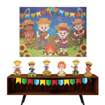 Painel Tnt Decoração Festa Junina Caipira São João 140x103cm