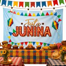 Painel TNT Festa Junina Decoração Junino Bandeirola 1,40m