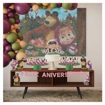Painel TNT Grande Decorativo Decoração Festa Masha e o Urso Painel TNT Grande Decorativo Decoração Festa Masha e o Urso