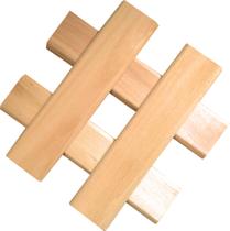 Painel Treliça Porta Vasos Suporte de Panelas Cantos Arredondados Eucalipto 30x30 cm NeonX Dúzia