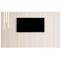 Painel Tucuma Ripado 2.3 Sem Prateleira com Led Cascata Jb Bechara Cor Off White Painel Tucuma Ripado 2.3 Sem Prateleira com Led Cascata Jb Bechara Cor Off White