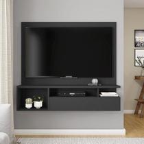 Painel TV 55 Pol 136cm Bancada Suspensa Sala Layanne Preto C01 - D'Rossi Painel TV 55 Pol 136cm Bancada Suspensa Sala Layanne Preto C01 - D'Rossi