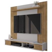 Painel TV 55 Pol e Bancada Suspensa 136cm Foz Cinamomo/Off B02 - Mpozenato