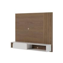 Painel Tv 60 Pol 160cm Bancada Suspensa Ripado Hanno C04 - D'rossi Cor Amendoa E Off White Matte Painel Tv 60 Pol 160cm Bancada Suspensa Ripado Hanno C04 - D'rossi Cor Amendoa E Off White Matte