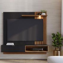Painel Tv 60 Pol 160cm Bancada Suspensa Zurique C04 - D'rossi Preto Fosco E Noce Milano Painel Tv 60 Pol 160cm Bancada Suspensa Zurique C04 - D'rossi Preto Fosco E Noce Milano