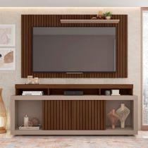 Painel Tv 60 Pol 180cm E Bancada Com Rodízio Sala Navel C01 - D'rossi Havana-fendi