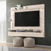 Painel Tv 60 Pol 182cm Bancada Suspensa Para Sala Quelen Calacata/off White M20 - D'rossi