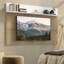 Painel TV 65" c/ Prateleira Amsterdã Plus Multimóveis Rustic/Branco