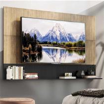 Painel TV 65" com Prateleira Amsterdã Up Multimóveis Rustic/Preto Painel TV 65" com Prateleira Amsterdã Up Multimóveis Rustic/Preto