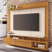 Painel Tv 65 Pol 160cm Bancada Suspensa Zenith Cinamomo/Off - Hb Móveis Painel Tv 65 Pol 160cm Bancada Suspensa Zenith Cinamomo/Off - Hb Móveis