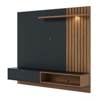 Painel Tv 65 Pol 180cm Bancada Suspensa Zurique C04 - D'rossi Preto Fosco E Noce Milano Painel Tv 65 Pol 180cm Bancada Suspensa Zurique C04 - D'rossi Preto Fosco E Noce Milano