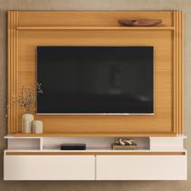 Painel Tv 65 Pol 181cm Bancada Suspensa Walle Cinamomo/Off H01 - Mpozenato Painel Tv 65 Pol 181cm Bancada Suspensa Walle Cinamomo/Off H01 - Mpozenato