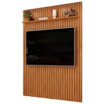 Painel TV 65 Pol 183cm Suspenso Ripado Noah D04 Freijó - Mpozenato