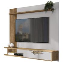 Painel TV 65 Pol e Bancada Suspensa 161cm Malu Cinamomo/Off B02 - Mpozenato Painel TV 65 Pol e Bancada Suspensa 161cm Malu Cinamomo/Off B02 - Mpozenato