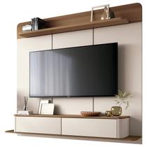 Painel TV 70 Pol 180cm Bancada Suspensa Gava H01 Off/Castanho - Mpozenato