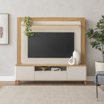 Painel TV 70 Sala Home Theater 200cm Maya com LED Tauari/Off White L04 - D Rossi