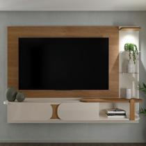 Painel Tv 72 Pol 220cm Suspenso Reno Cinamomo/Off White A09 - Mpozenato Painel Tv 72 Pol 220cm Suspenso Reno Cinamomo/Off White A09 - Mpozenato