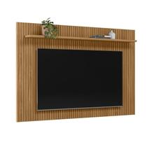 Painel Tv 75 Pol 201cm Ripado com Prateleira Benty Nature L06 - Mpozenato Painel Tv 75 Pol 201cm Ripado com Prateleira Benty Nature L06 - Mpozenato